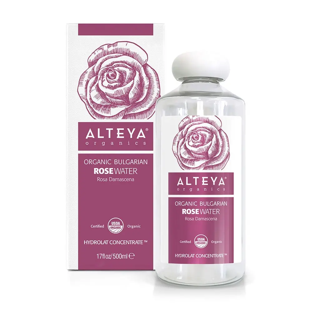 ALTEYA Organic Bulgarian Rose Water, Hydrating Facial Toner for a Radiant Glow, Soothing Moisturizer for Sensitive & All Skin Types, 17 oz