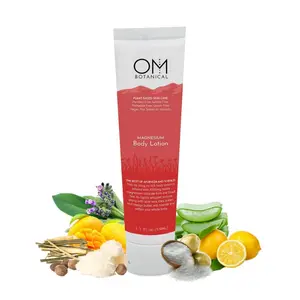 Magnesium Body Lotion – 100% Natural, Non-Toxic Relief for Muscle Tension, Sleep & Skin Hydration | Fast-Absorbing, Edible-Safe by OM Botanical