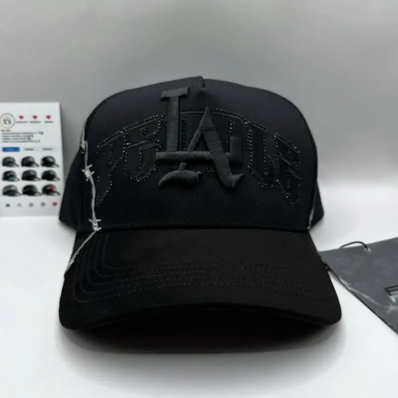 Dandy Hats x Junior Clave Ali Black Cap with Pink Star and White