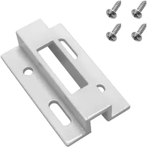 E 2124 Sliding Door Keeper, White Hook Latch Replacement, Compatible with Pella, Micron 1200 Series, Extruded  Sliding Door Latch Replacement for  Door, 1 Pack