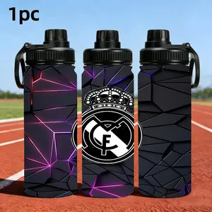 1pc 33oz 1000ML Real Madrid,Stainless steel water bottle - Perfect for Camping,Outdoor Activities, Home Use,Holiday Party Favor,Camping Essentials,High-quality gifts,Ideal birthday and festival gifts,Durable Water Bottle