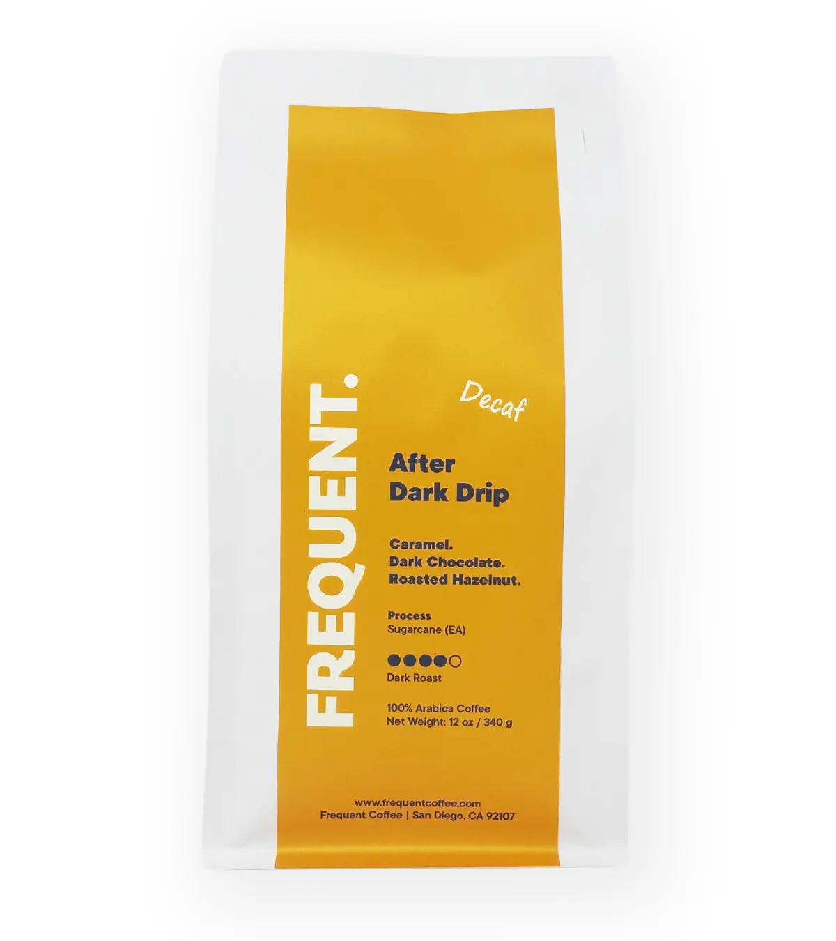 Frequent Coffee | After Dark Drip Decaf | Sugarcane Decaffeinated | Dark Roast | Colombia | 100% Arabica Coffee