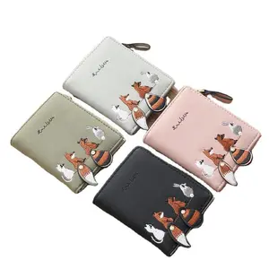 Journey Canvas Zipper Small Women's Cute Snap Button With Card Slots & Id Card affordable ladies wallet for women