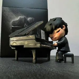 HIRONO The Pianist Figurine - Designer Miniature Art Toy Jay Chou High-Quality PVC & ABS Material Small Size Asian Style Collectible