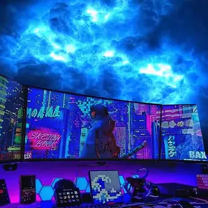 3D thundercloud lamp - LED soft cotton material lightning cloud color atmosphere night light. Suitable for DIY creative cloud lamps, game rooms, garages, clubs, bars, DJ venues or parties.
