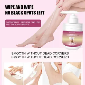 ROZINO Gentle Hair Removal Cream with Aloe Vera Extract & Coconut Oil for Coarse Fine & Hard Hair Full Body Use Soothing Formula