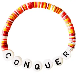 Conquer Vulcanite Word Bracelet
