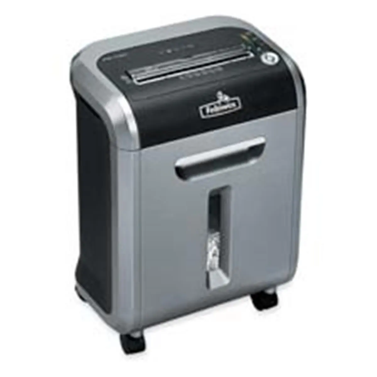 Confetti Paper Shredder with 12 SH Cap, 15-.38in, 10-.38in, 21-.88in Dimensions, BK-SR Finish, Casters, Jam Proof System, Easy-to-Empty 6-gal Pullout Bin, Shred Staples, Paper Clips, Credit Cards, Cds, Modern, Jamproof, 13 Sheets Per Pass, Secure Shred