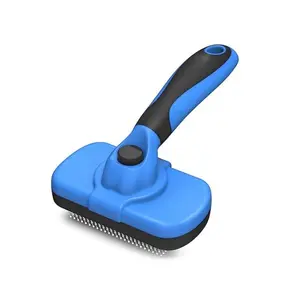 Self Cleaning Slicker Brush for Dogs & Cats, Deshedding Grooming Tool for Shedding Pets, Gentle Skin Friendly Pet Hair Removal Brush, Easy Clean Pet Supplies
