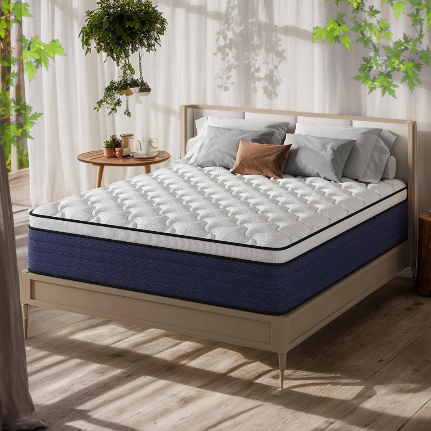 【SummerWins】12in Twin/Queen/King Supportive Memory Foam Mattress Sets - Multiple Styles & Colors, Strong Edge Support, High-Quality, Ideal for All Sleepers to Wake Up Refreshed