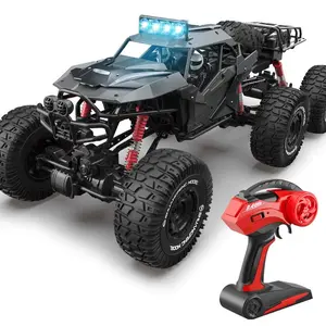 Rock Crawler Giant Alloy Frame Remote Control Off-Road Vehicle - 4WD All-Terrain Climbing Car, Built-in Li-ion Rechargeable Battery, High-Speed Racing Truck for Ages 8-12 Boys