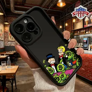 Money Bags Cartoon Phone Cases,Rich Lifestyle Style Phone case for iPhone 17 16 15 14 13 12 11 Plus Pro Max fashionable durable tpu cover shockproof soft anti-fall phone case flaunt hot girl resistant softcase cute gift