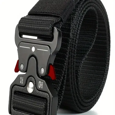 Tactical Belt, Quick Release Outdoor Soft Nylon Belt, Casual Waistband for Men & Women, Fashion Accessories for Daily Wear