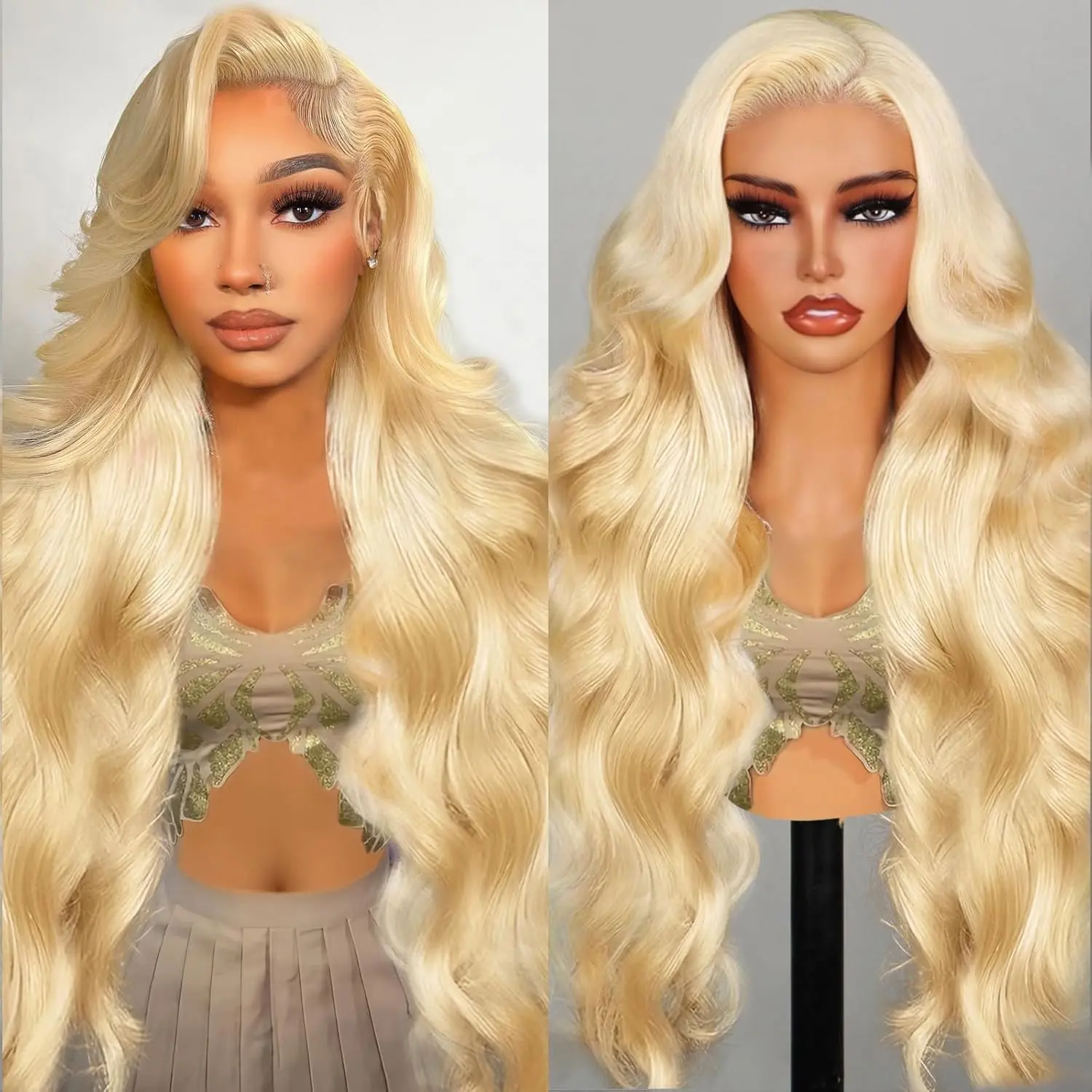 613 13x6 Lace Front Wig Human Hair Blonde Wig Human Hair Body Wave Lace Front Wigs Pre Plucked 613 HD Lace Frontal Wigs 13x6 Body Wave With Baby Hair for Women