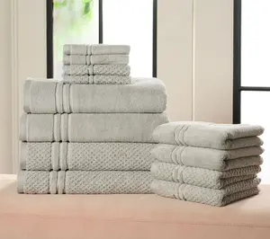 Home Reflections 100% Cotton Solid & Texture 12-pc Towel Set Home Reflections 100% Cotton Solid & Texture 12-pc Towel Set