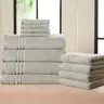 Home Reflections 100% Cotton Solid & Texture 12-pc Towel Set