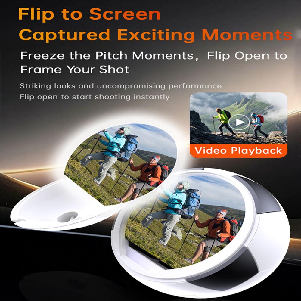 2026 New 2K Thumb Action Camera,2MP HD Sports Camera with WiFi Mini Body Sports Camera,Football Shape Portable Vlogging,Outdoor Recording, Helmet Cam for Cycling,Vlogging/Ski/Travel/Cycling/World Cup Recording HD Action Camera