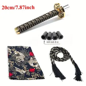 Universal Dust Cover Shift Knob Collars With Adapters With 150mm200MM JDM Katana Samurai Sword Shift Knob Shifter car gear lever