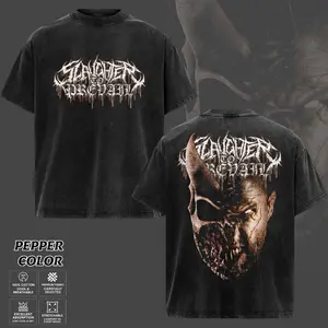 Slaughter To Prevail Alex Terrible Grizzly Mask T-Shirt, Unisex Oversize Heavyweight Cotton Metal Band Tee, Gift for Metal Music Lovers, Gothic Aesthetic Streetwear Top