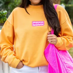 'Mama Gingham Patch' Mockneck