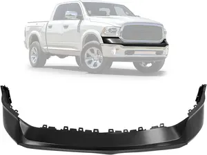 Front Bumper Cover Top Pad Compatible with 2013-2018 Ram 1500, 2019-2024 Ram 1500 Classic,Primed,W/O Fog Light & Sensor Hole,Front Upper Bumper Cover Replacement for 68197697AA CH1014108