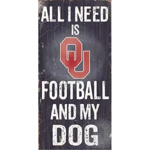 Fan Creations C0640 University Of Oklahoma Football And My Dog Sign