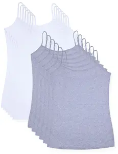 Studio 3 Women's Basic Cami Tank Tops Adjustable Spaghetti Strap Essential Camisole