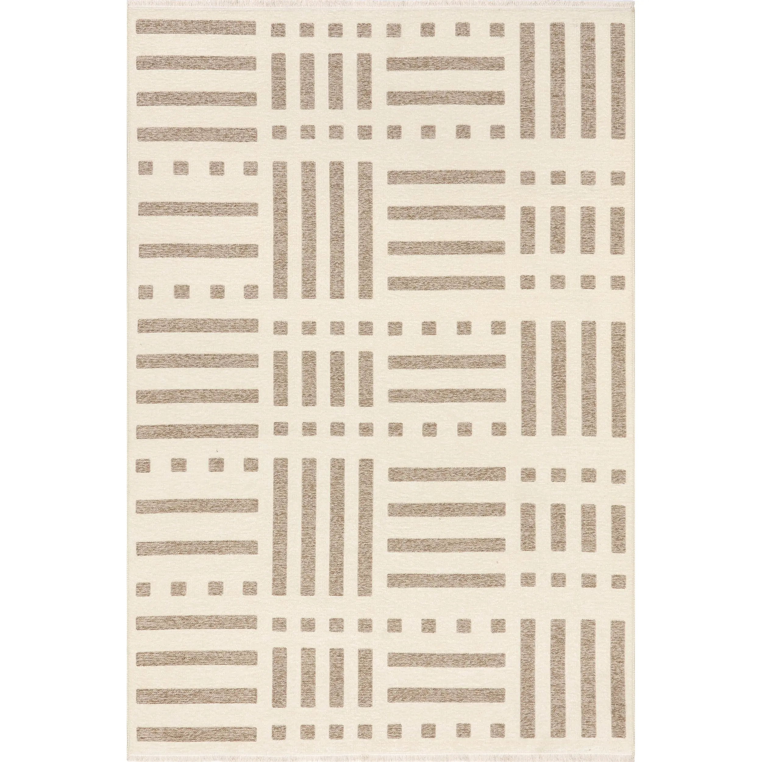 Mina Modern Stripes Reversible Machine Washable Area Rug