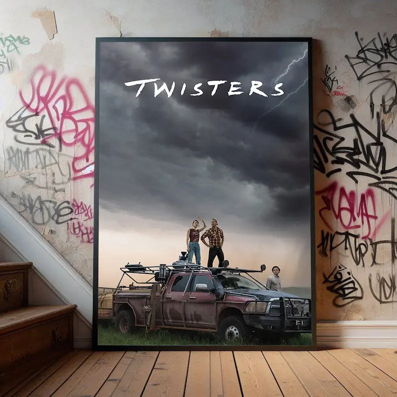 Twisters Movie Poster, Premium  Poster, Film Fans Collectibles, Popular Movie Poster for Gift