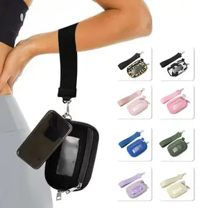 Third-generation mobile phone wallet with document window pocket wrist bag, zipper card holder, women's waterproof nylon keychain wallet, Wristlets Wallet