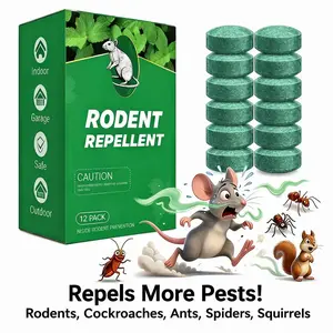 12 Pack Natural Fishing Gear Storage Protector - Rodent & Insect Repellent Tablets for Tackle Boxes, Boat Storage, Garage & Camping, Safe Indoor Outdoor Pest Control