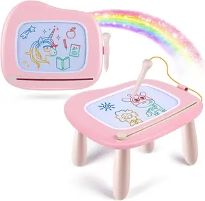 Magnetic Drawing Board for Kids Toddler Toys for 1-2 Year Old Girl Portable Doodle Board Pad Learning and Educational Toys for Baby Girl Birthday Gift Pink