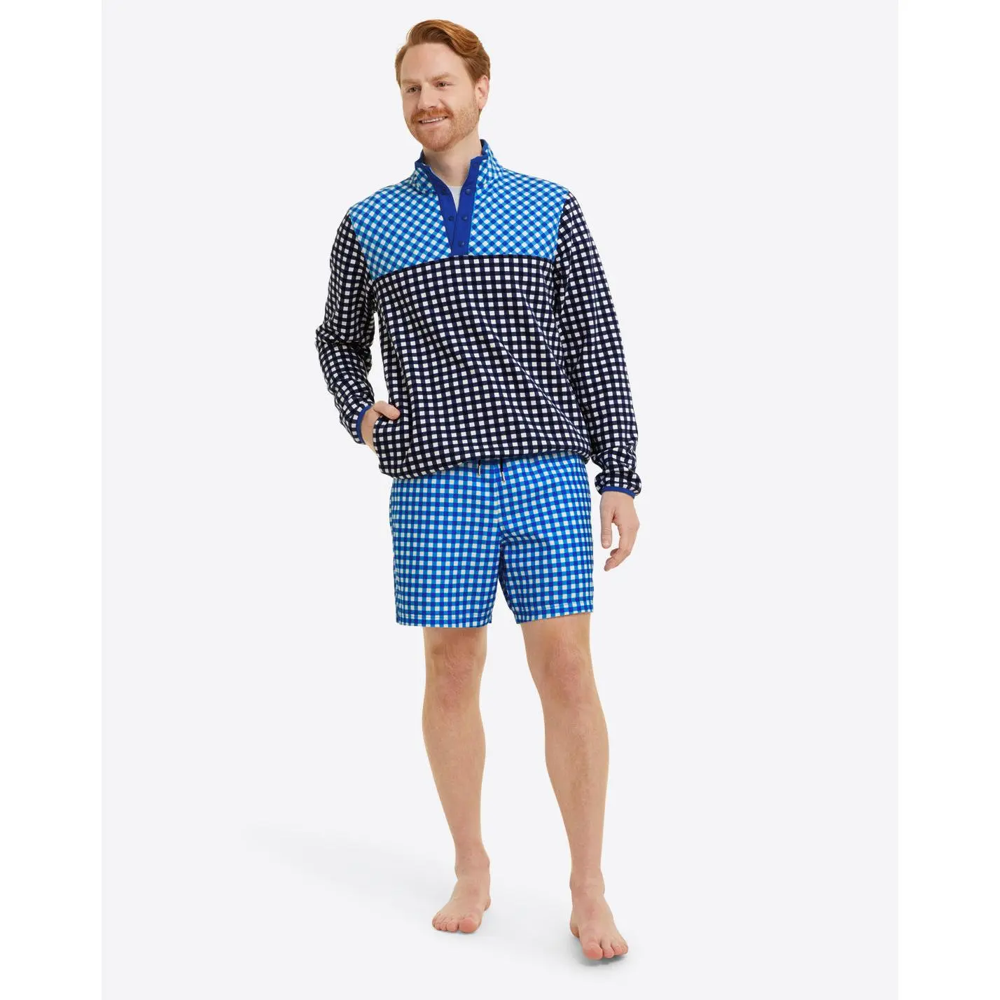 DJ x Lands' End Men's Snap Neck Pullover