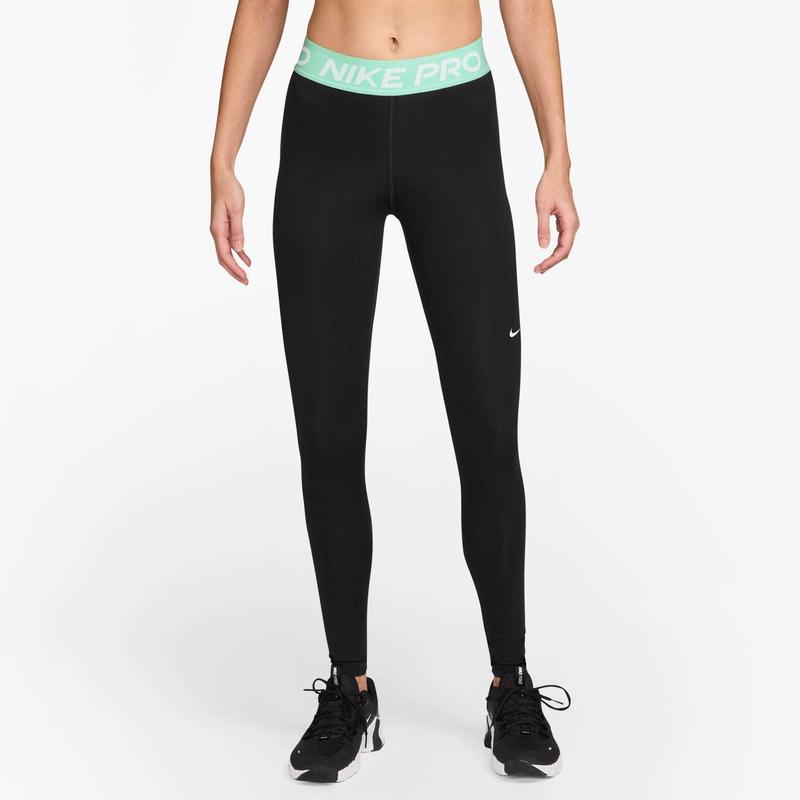 Nike Pro Mid-Rise Mesh-Paneled Leggings - Women's
