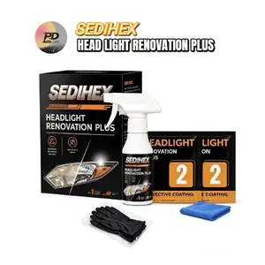 SEDIHEX-Headlight Renovation Package Plus，Car headlight cleaning, renovation and repair liquid lamp shell yellowing polishing coating headlight scratch