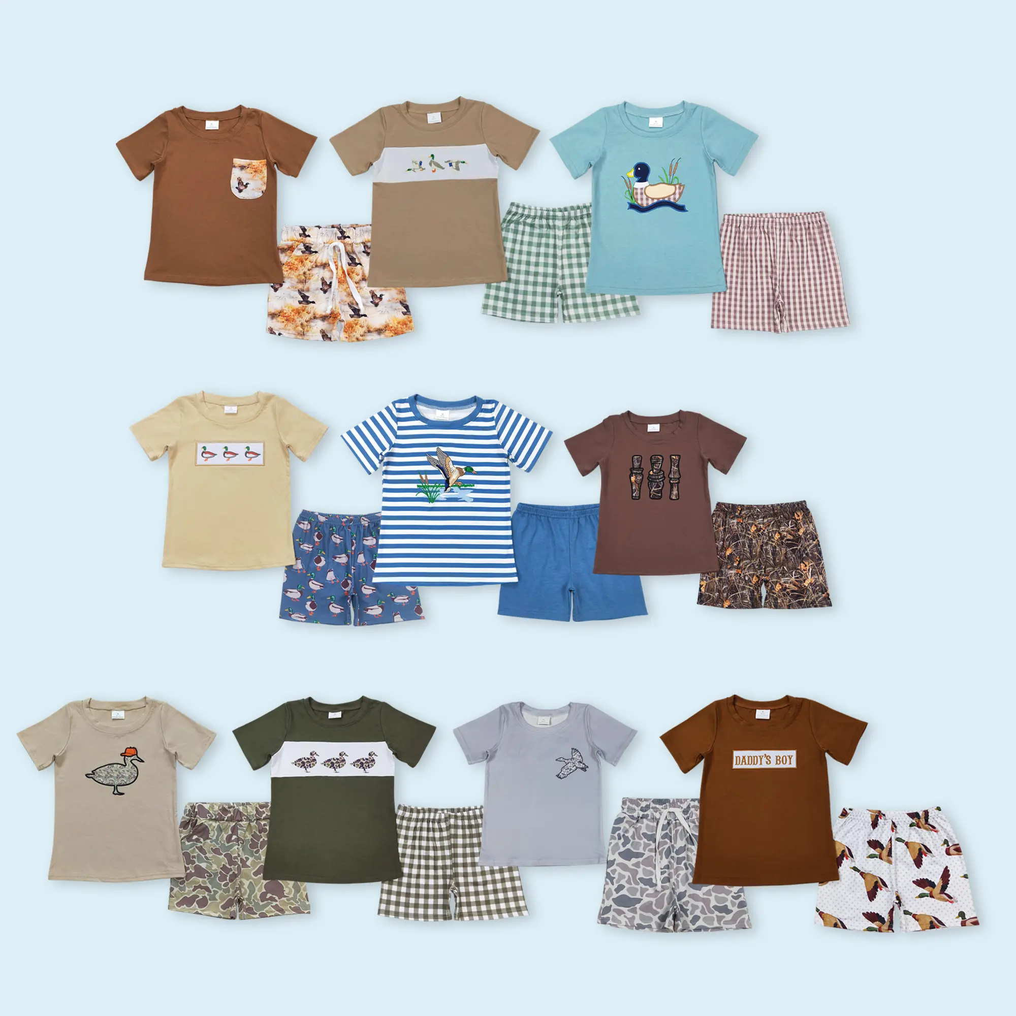 Camouflage mallard duck boy kids summer clothes Camouflage mallard duck boy kids summer clothes