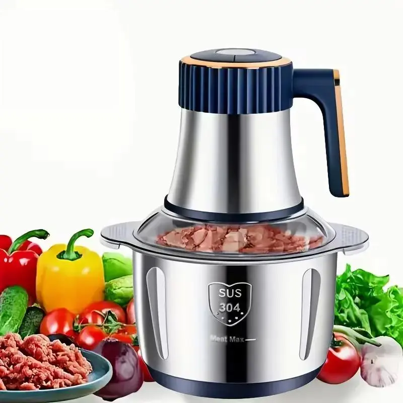 Electric Meat Grinder Machine - 5L Large Capacity Kitchenware for Family Feasts, Food Preparation