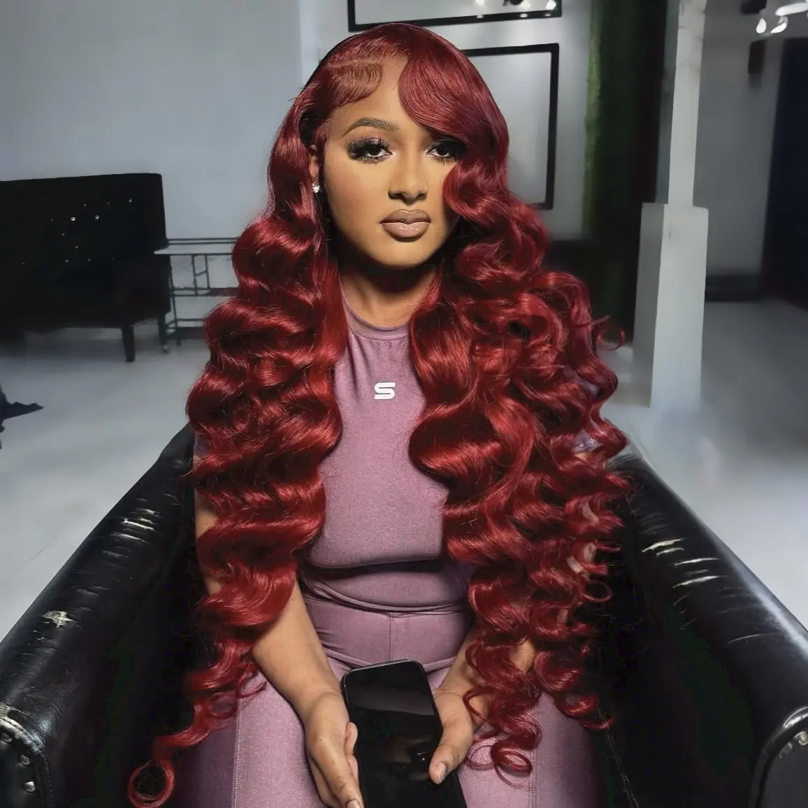 STERLY #99J Burgundy Body Wave Wig 13x6 Full Frontal Wig Human Hair Wig #TikTokShopBackToSchool#SohoChic