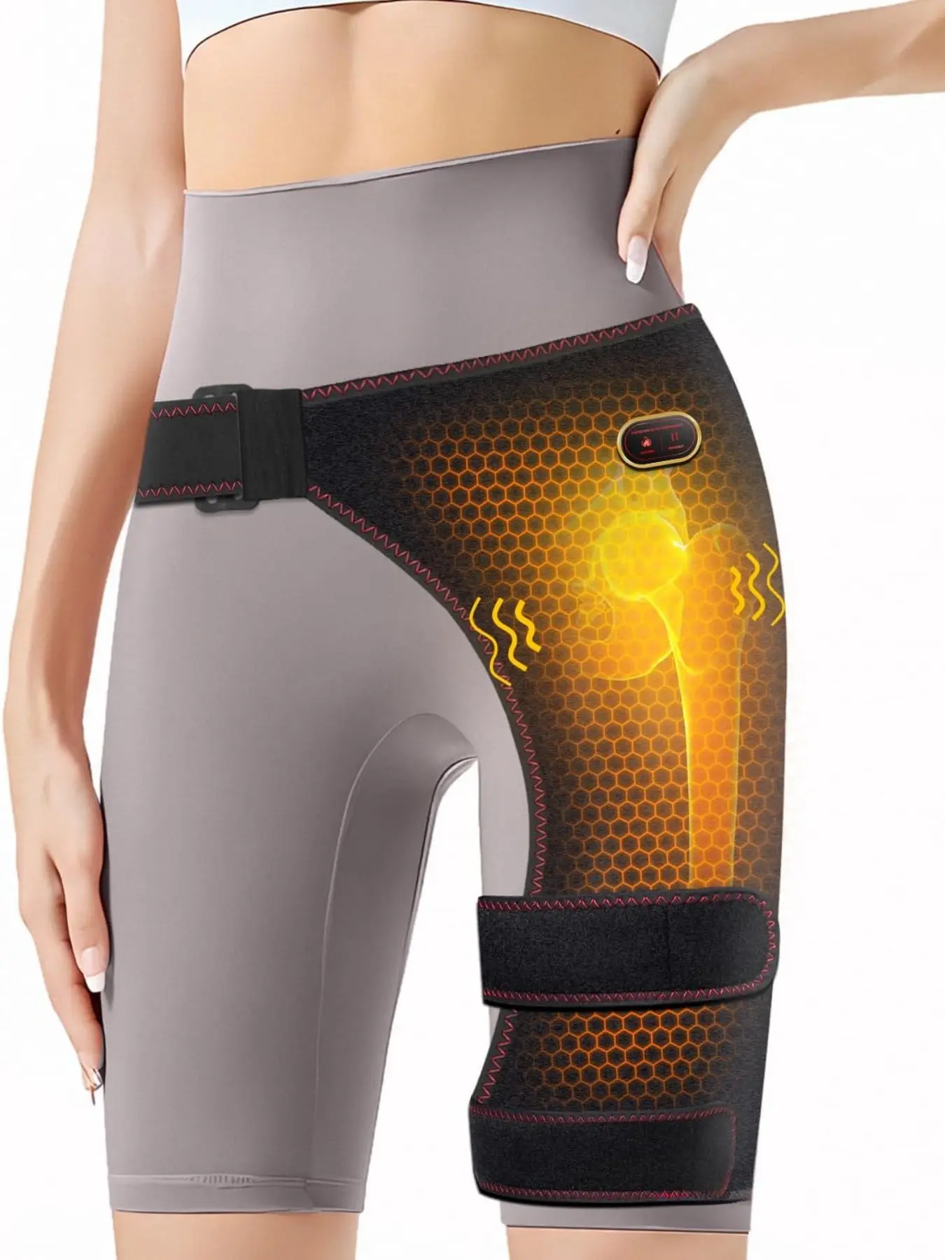 Heated Hip/leg Pad with Three Temperature Settings, Adjustable Heating Temperature, Portable Vibration Massage, Ideal Gift for Parents, Comfortable Heating Therapy Device, Multifunctional Heating Pad