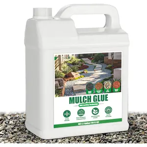 Mulch Glue for Landscaping, 1.1 Gallon Rock Glue, Mulch Lock and Pea Gravel Stabilizer, -Dry &  Weather-Resistant Gravel Binder, Pine Straw Outdoor  Pebble Gravel Hold for Garden