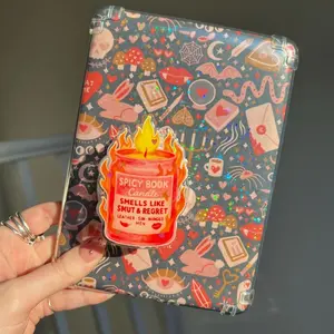 Spicy Book Candle kindle holder,smut phone holder, cowboy romance booktok gift, book girlie romance book kindle accessory, spicy book