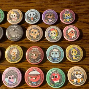 Dandy’s World Cute Pinback Buttons, Dandys World Character Bag Accessories Cute Pins – Kawaii Accessory for Bags, Jackets, Lanyards & Gifts, Cute Collectible Decor for Fans