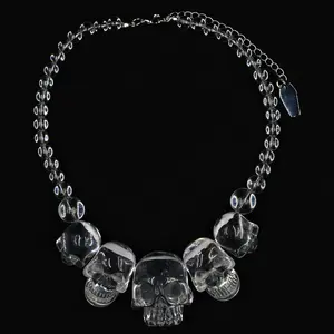 Skull Collection Necklace Crystal Clear