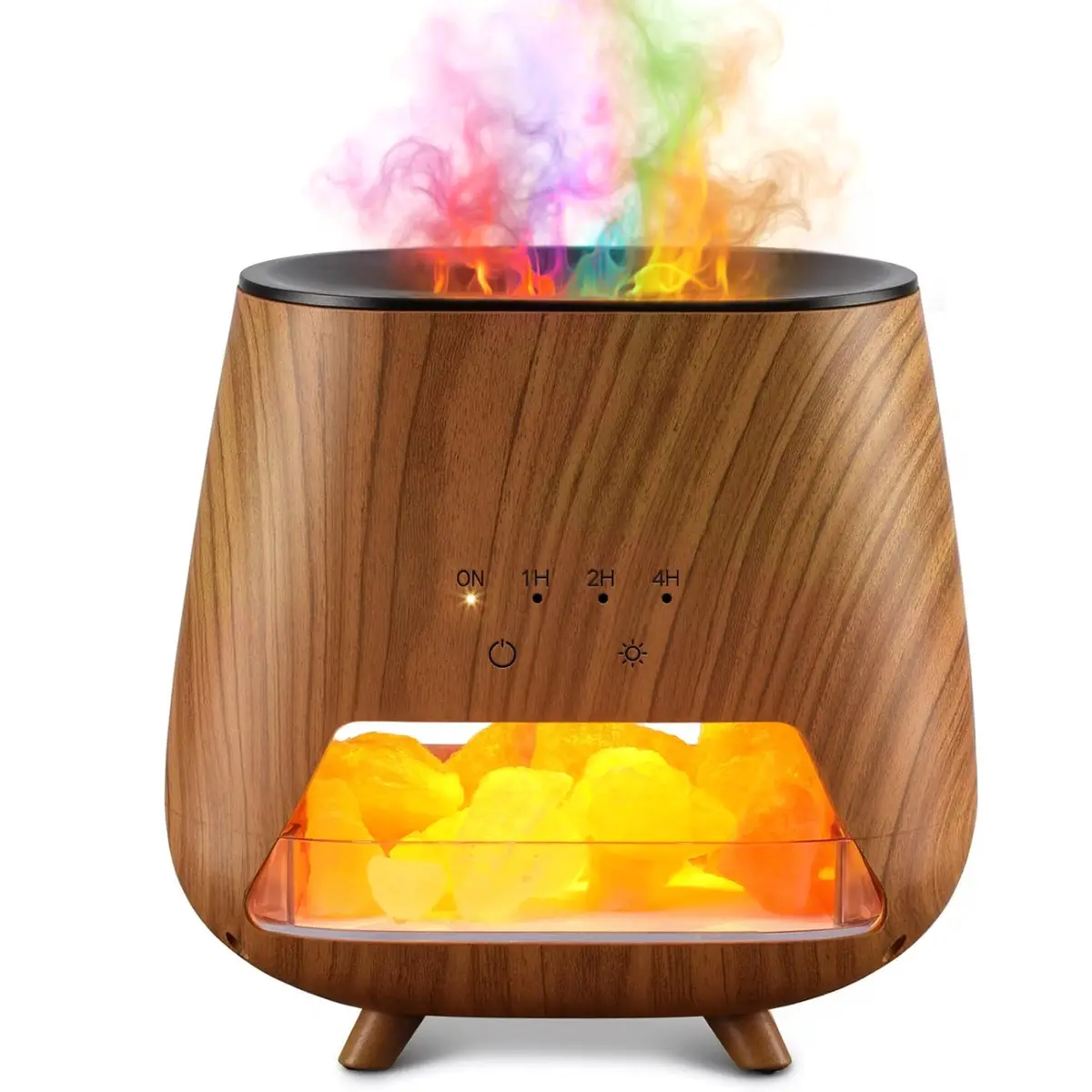Upgraded Colorful Flame Essential Oil Diffuser, 9-Color LED Aroma Diffuser & Cool Mist Humidifier Combo, Ultra Quiet Aromatherapy Diffuser with Auto S