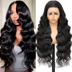 13X4 13X6 180% Density Transparent Lace Frontal Remy Hair Wigs Peruvian Body Wave Pre Pucked Remy Hair Wigs For Women hd transparent lace front hair