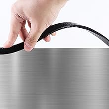 Rubber Edge Trim, U Channel Edge Trim with Metal Clips Edge Guard Protector, PVC Rubber Seal Strip for Sheet Metal, Car Doors, Hatches, Table Corners, Fit 3/64" to 1/4"(1.2mm-6.4mm), 6.5Ft, Black
