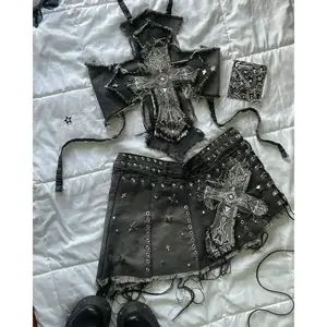 Sexy Girl Denim Two-piece Set 2025 New Street Ladies Slim Fashion Denim Suit Womans Clothes for Womens Two Peice Sets(Sheet)