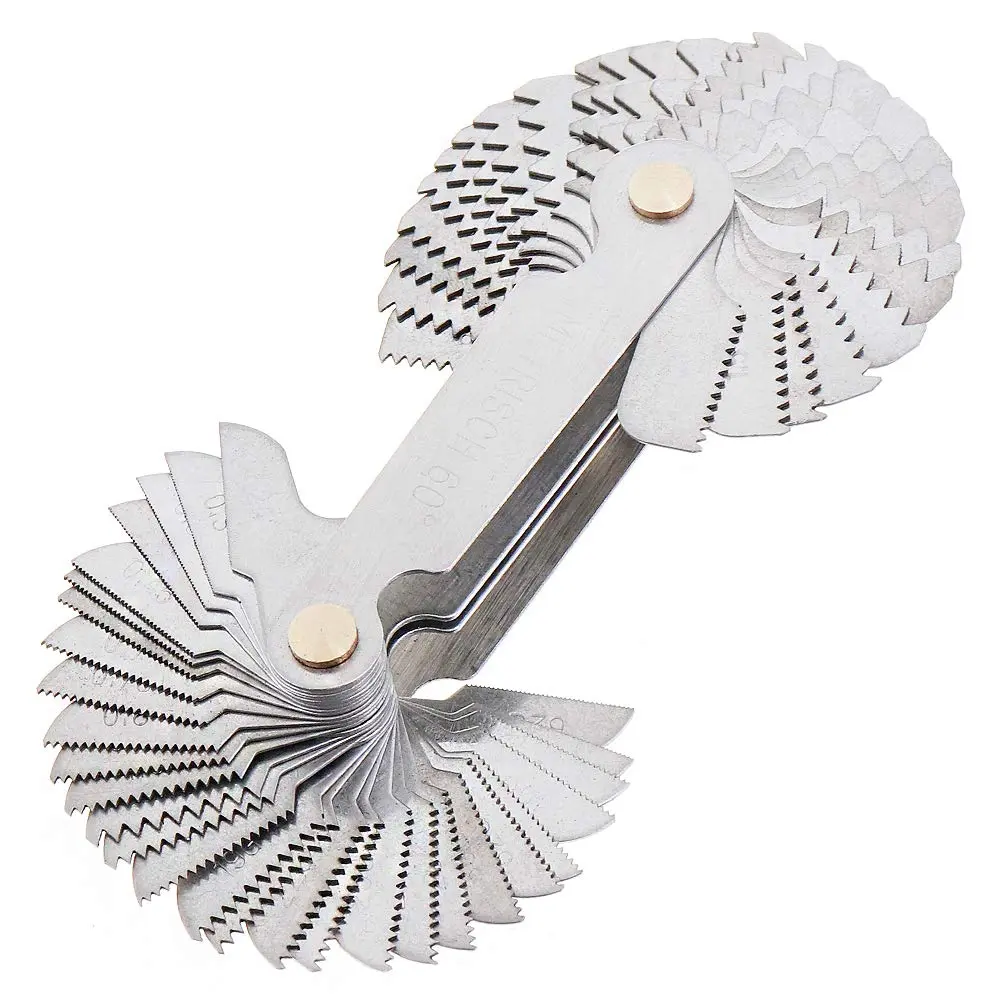 Metric & Imperial &  Screw Gauge SAE Whitworth 55  & Metric 60  & &  60  Thread Pitch Gauge for Industrial Measurement