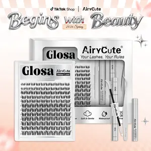 Glosa | AiryCute Velour Luxe Collection Upgrade U Lashes with Ultra-Dense, Waterproof, Long-Lasting Lashes | Vivi | Natural Daily | Beginner-Friendly DIY Lashes for a Flawless, Voluminous Look | Trendy & Must-Have Clusters #SummerVibes