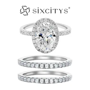 【V38】"Deck The Hall" 5 Carat Oval Synthetic Moissanite Ring– Grand and Luxurious Choice for Engagements, Weddings, or Special Occasions springtok springtok